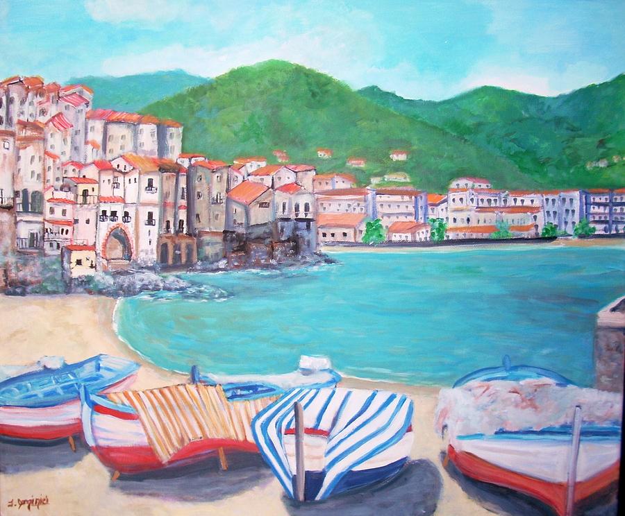 Cefalu in Sicily Painting by Teresa Dominici