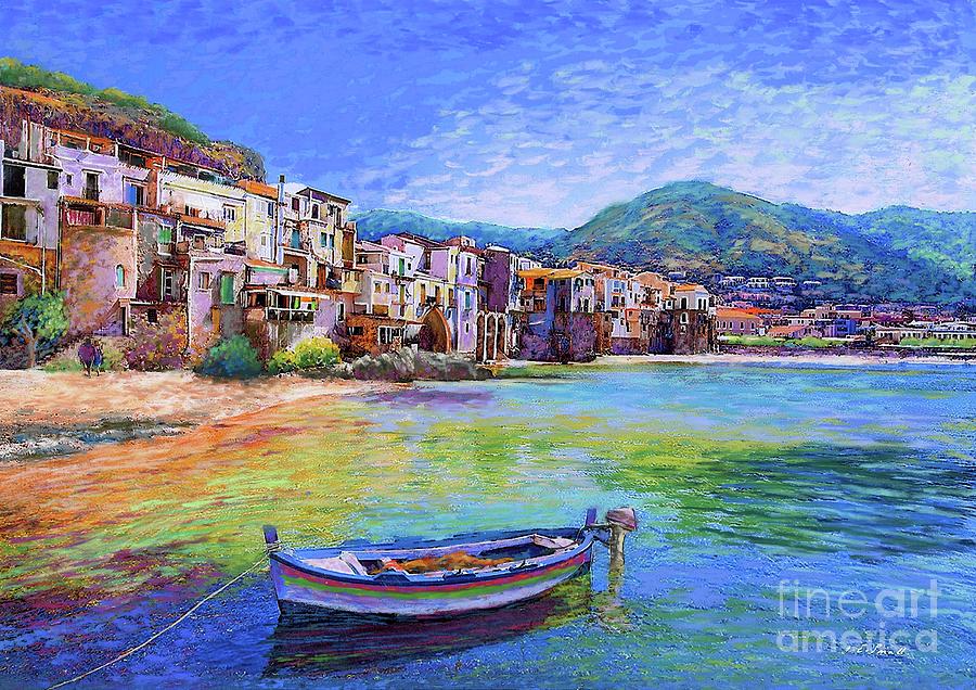 Italy Painting - Cefalu Sicily Italy by Jane Small Italy Painting - Cefalu Sicily Italy by Jane Small