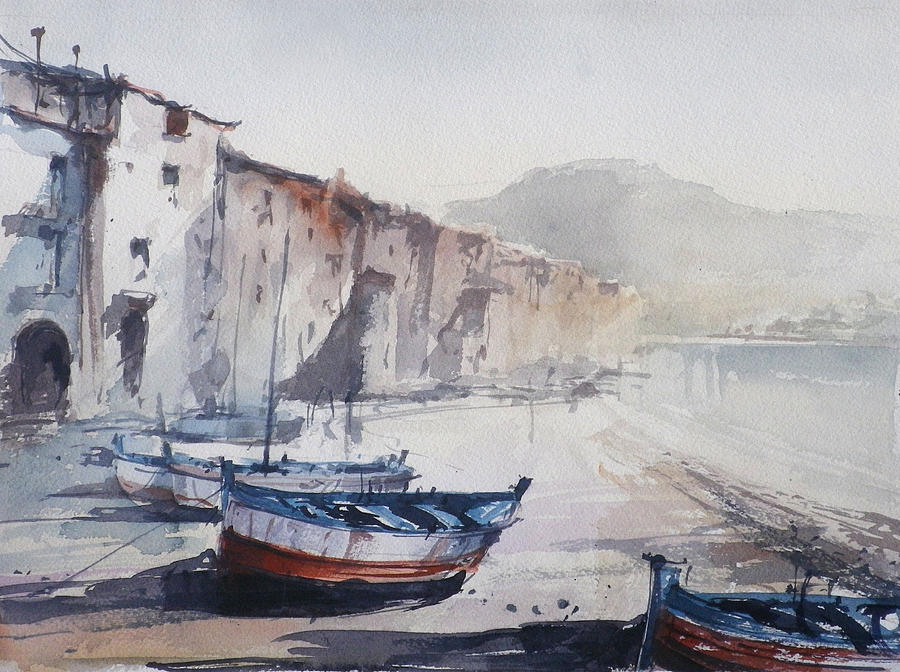 Cefalu Sicily Painting by Tony Belobrajdic
