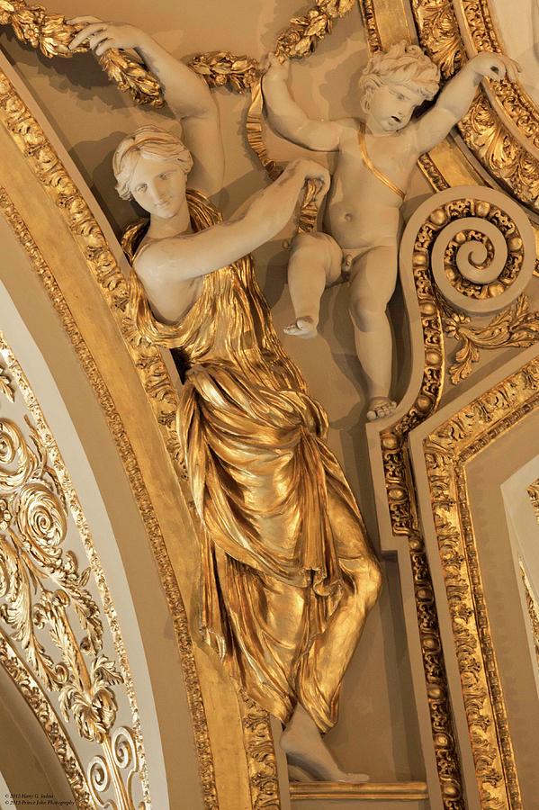 Ceiling Art Of The Louvre - 7 Photograph by Hany J