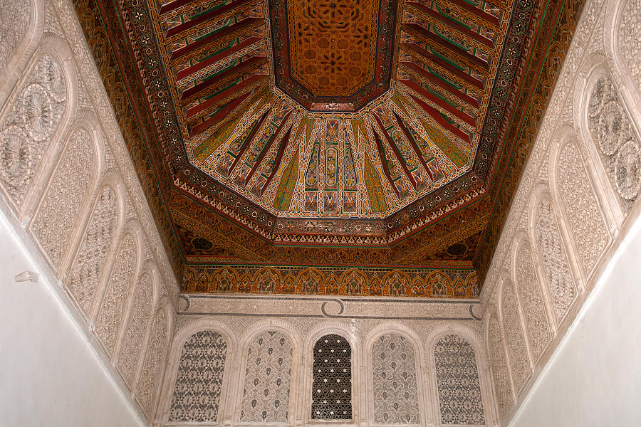 Ceiling from Bahia Palace Photograph by Aivar Mikko