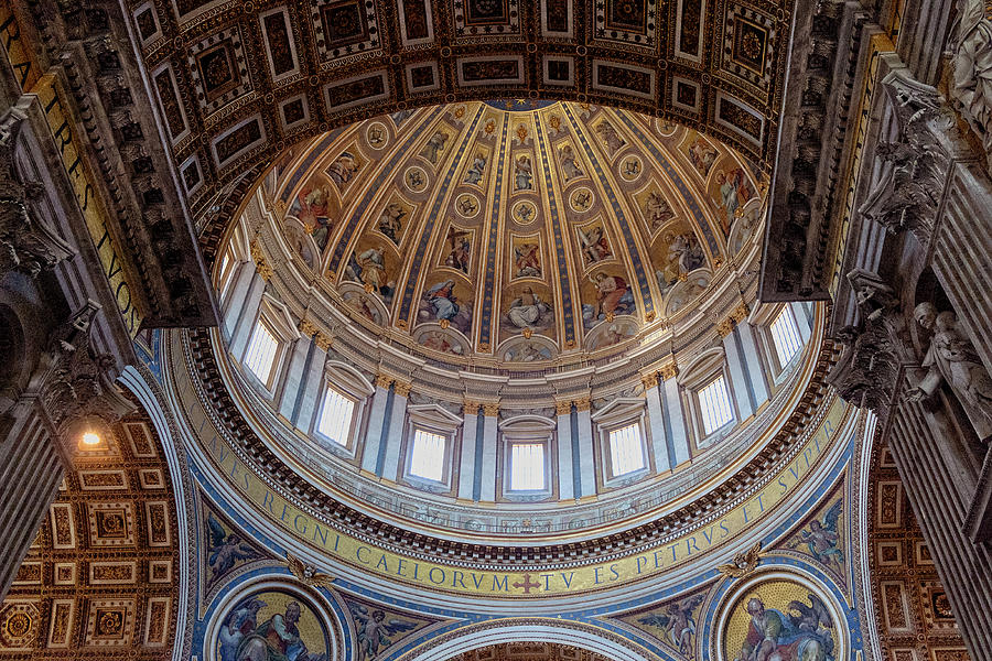 Ceiling of St Peters Basilica Photograph by Catherine Reading