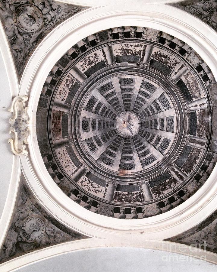 Ceiling of the Abbey of the Holy Spirit in Sulmona, Italy Photograph by Angela Rath