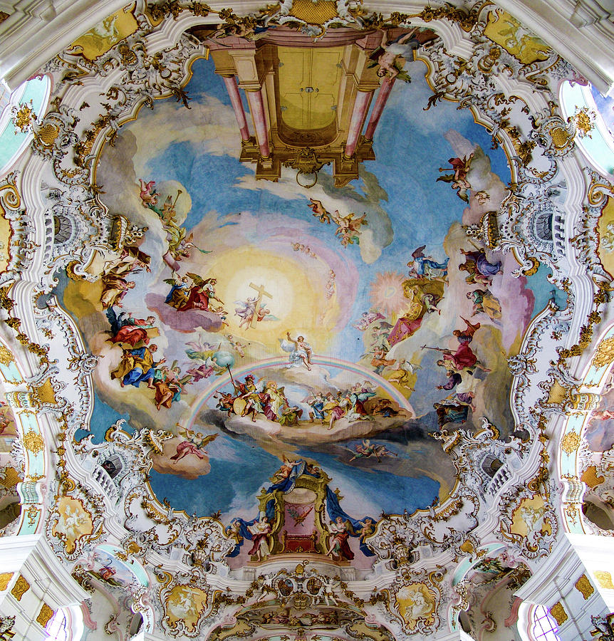Ceiling of the White Church Photograph by Tim Dussault