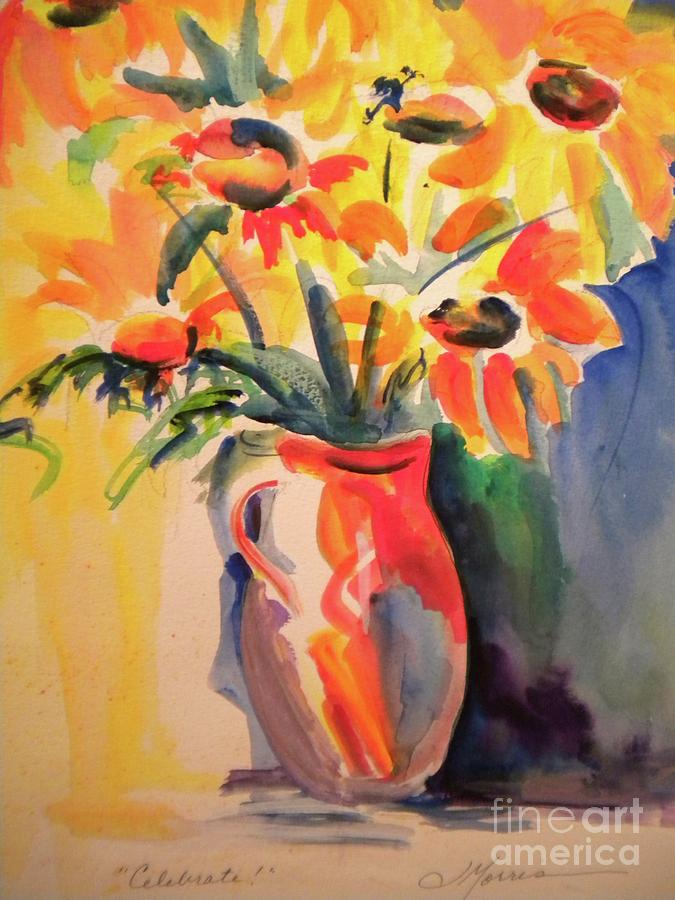 Sunflowers Painting - Celebrate by Jill Morris