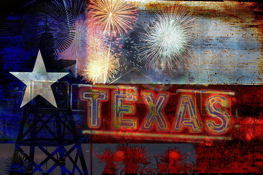 Texas Photograph - Celebrate The Lone Star State Texas by Suzanne Powers