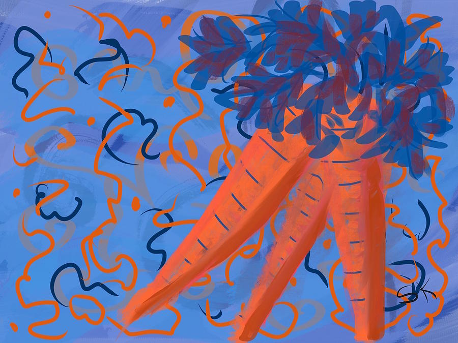 Celebrating Carrots Digital Art by Sherry Killam