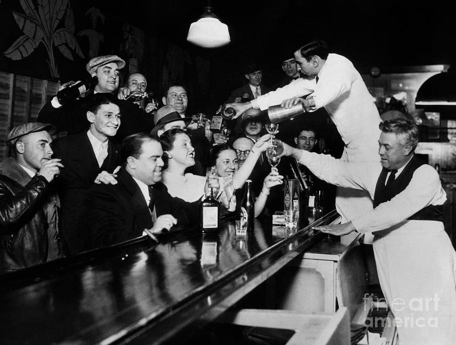 Bar Photograph - Celebrating the end of Prohibition by American School
