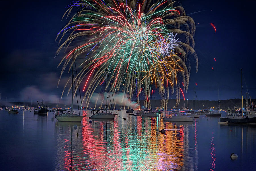 Independence Day Photograph - Celebration in Boothbay Harbor by Rick Berk