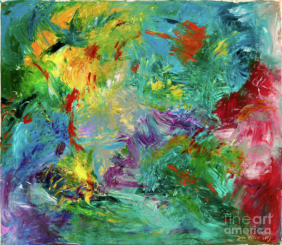 Colorful Abstract Painting - Celebration by Noa Yerushalmi