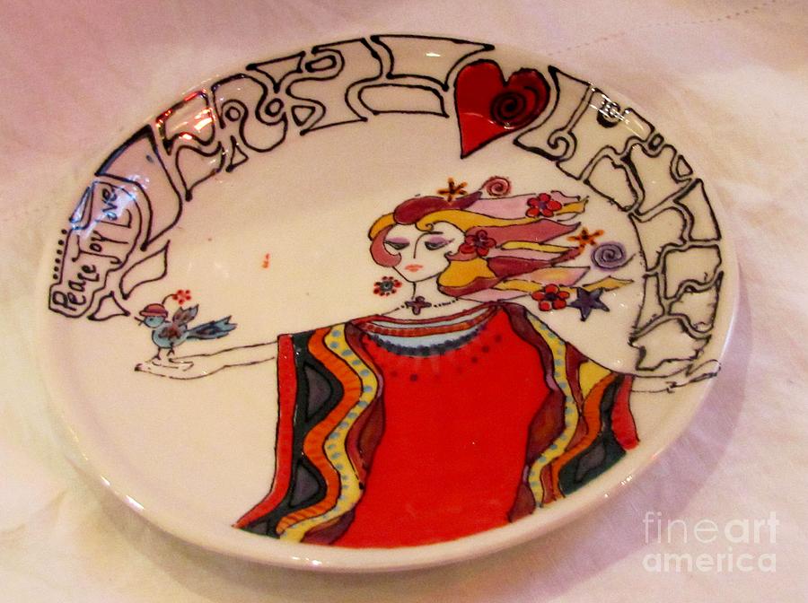 Celebration Plate Ceramic Art by Lisa Dunn