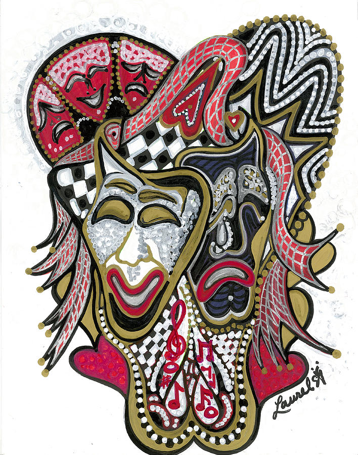 Tragedy Painting - Celebration - X by Laurel Rosenberg Tragedy Painting - Celebration - X by Laurel Rosenberg