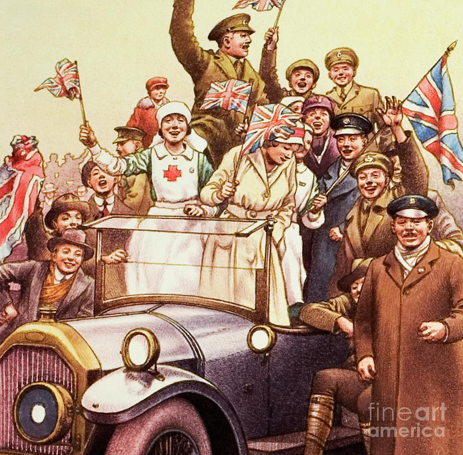 Wwi Painting - Celebrations Post World War I by Pat Nicolle Wwi Painting - Celebrations Post World War I by Pat Nicolle