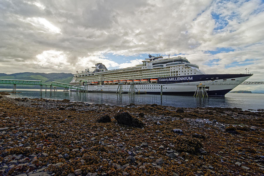 Celebrity Millennium -- Cruise Ship in Icy Strait Point, Alaska Photograph by Darin Volpe