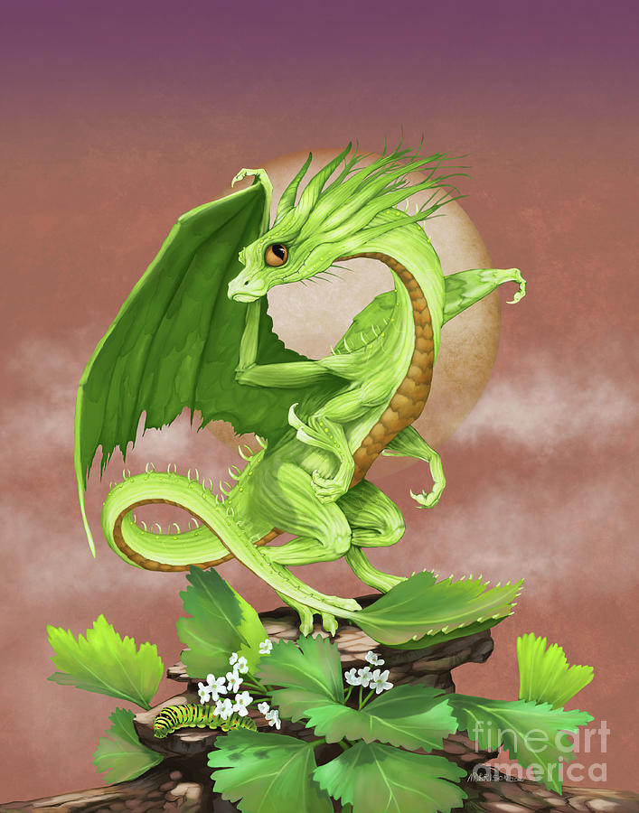 Celery Dragon Digital Art by Stanley Morrison