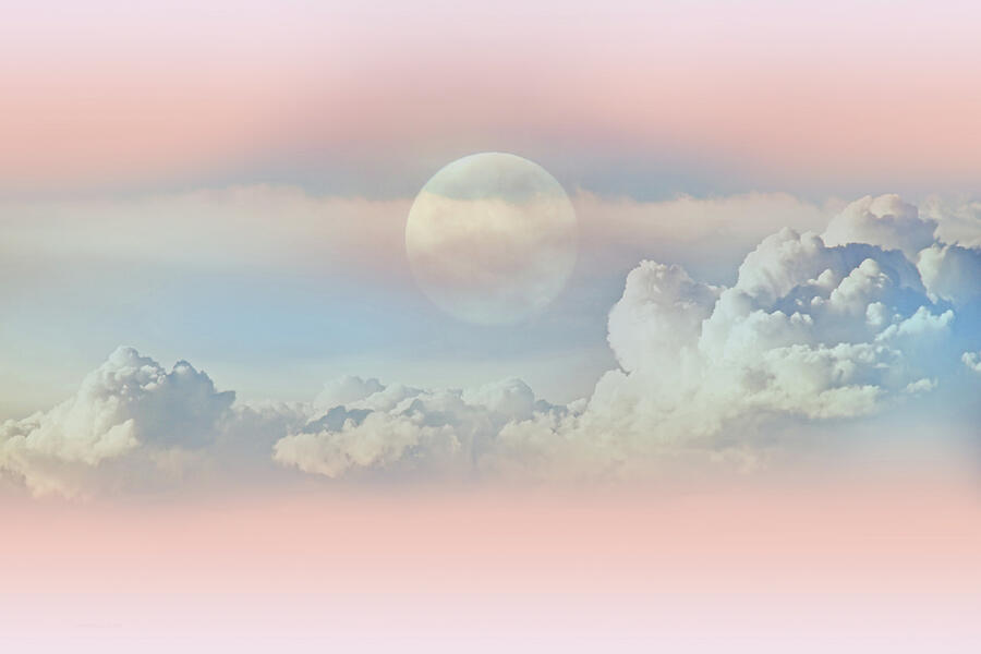 Celestial Clouds and Moon Photograph by Jennie Marie Schell