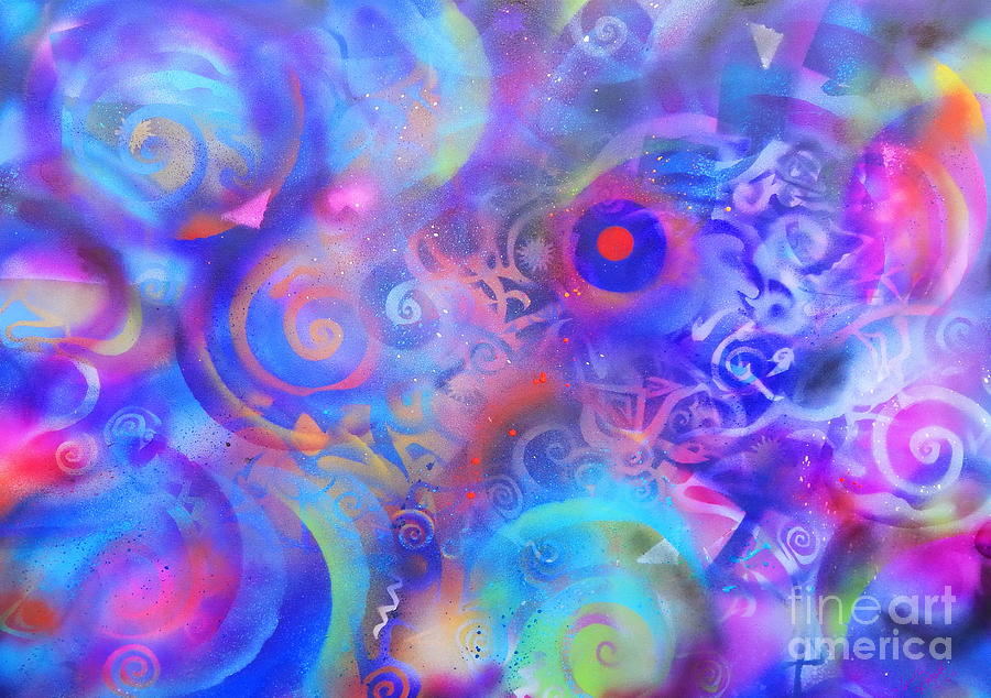 Celestial Painting by Priscilla Batzell Expressionist Art Studio Gallery