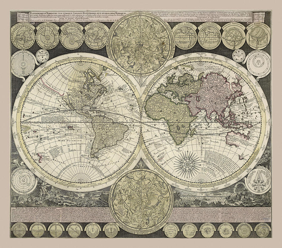Celestial Map 1710 Photograph by Andrew Fare