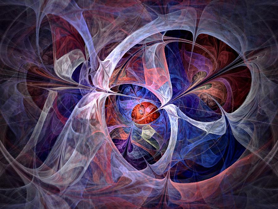 Abstract Digital Art - Celestial North - Fractal Art by Nirvana Blues