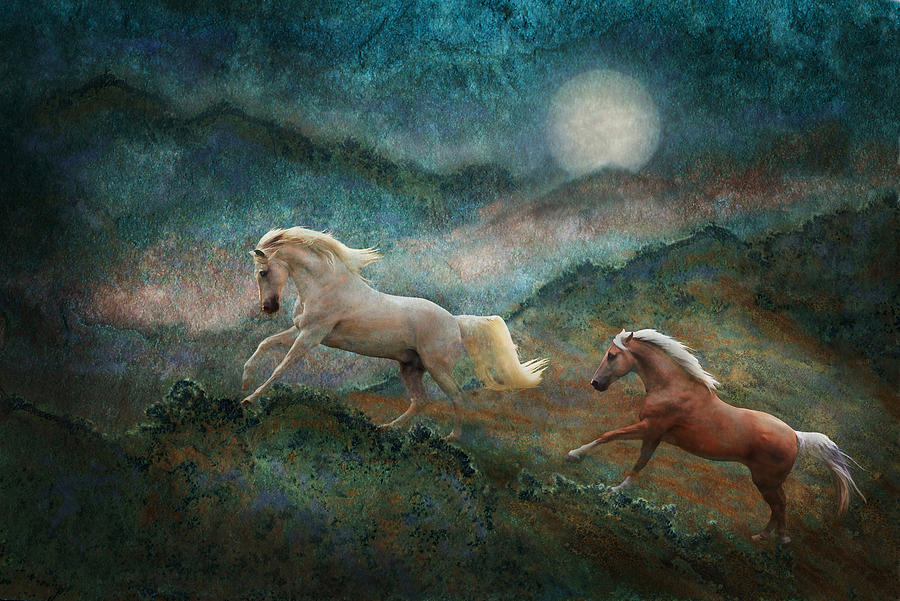Stallions Photograph - Celestial Stallions by Melinda Hughes-Berland