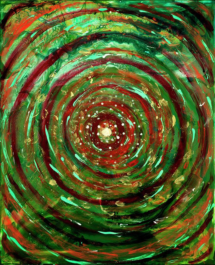 Abstract Painting - Celestial Swirl by Michelle Silverman