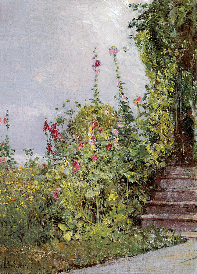 Celia Thaxters Garden #1 Photograph by Childe Hassam