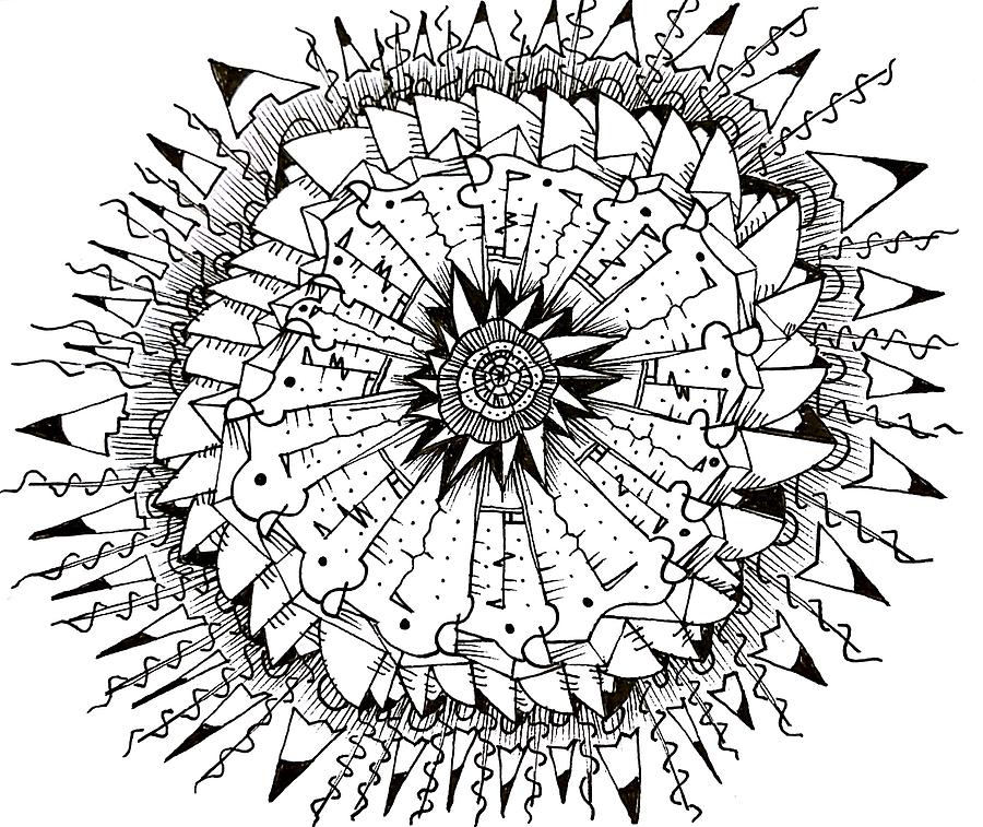 Cell Drawing by Daniel Rustad Cell Drawing by Daniel Rustad
