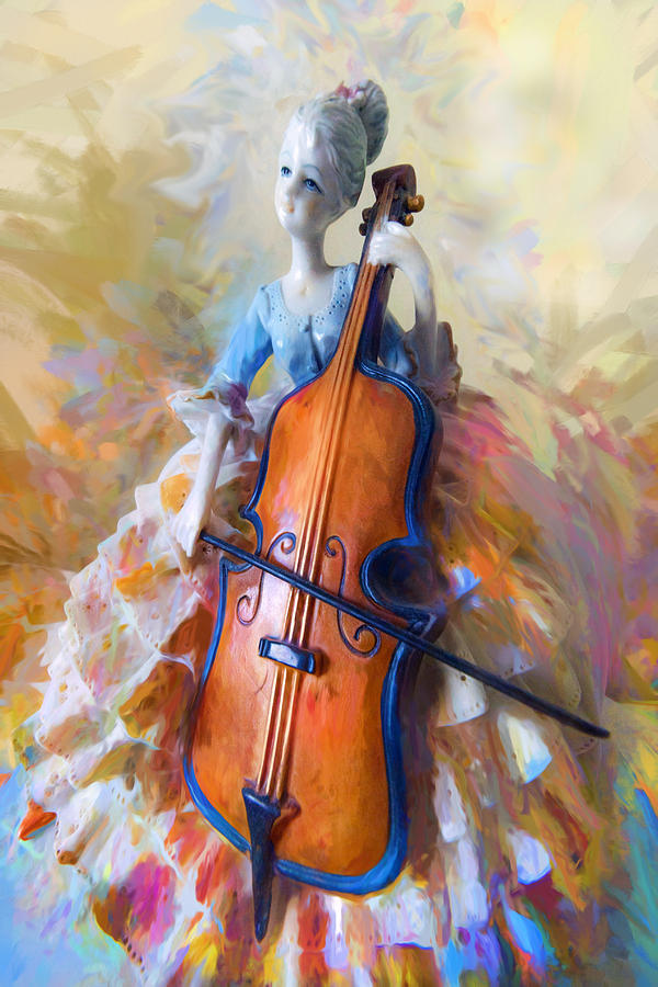 Cello Photograph - Cellist and Cello by Anatoly Vinokurov