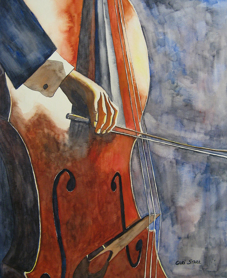 Music Painting - Cello by Guri Stark