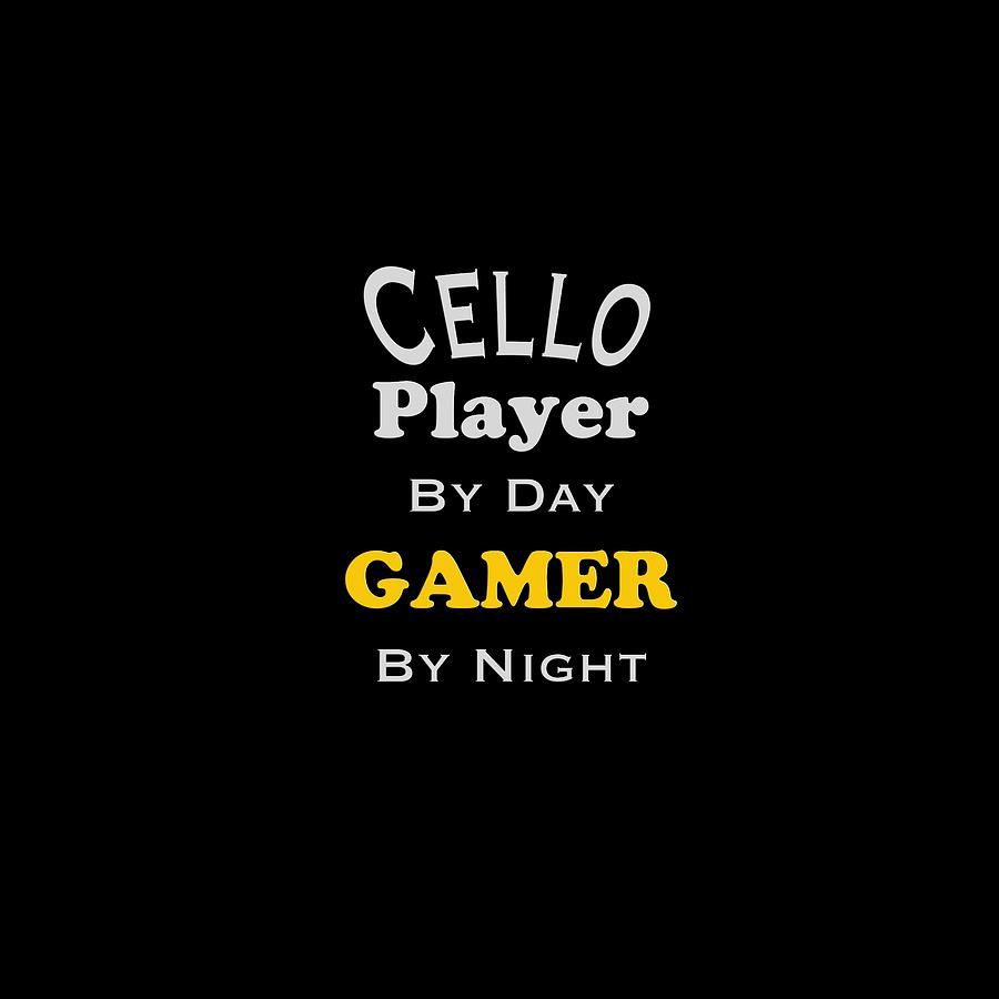 Cello Player By Day Gamer By Night 5637.02 Photograph by M K Miller