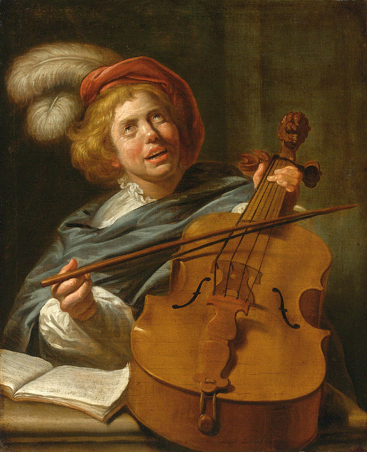 Cello Player Painting by Judith Leyster and Studio