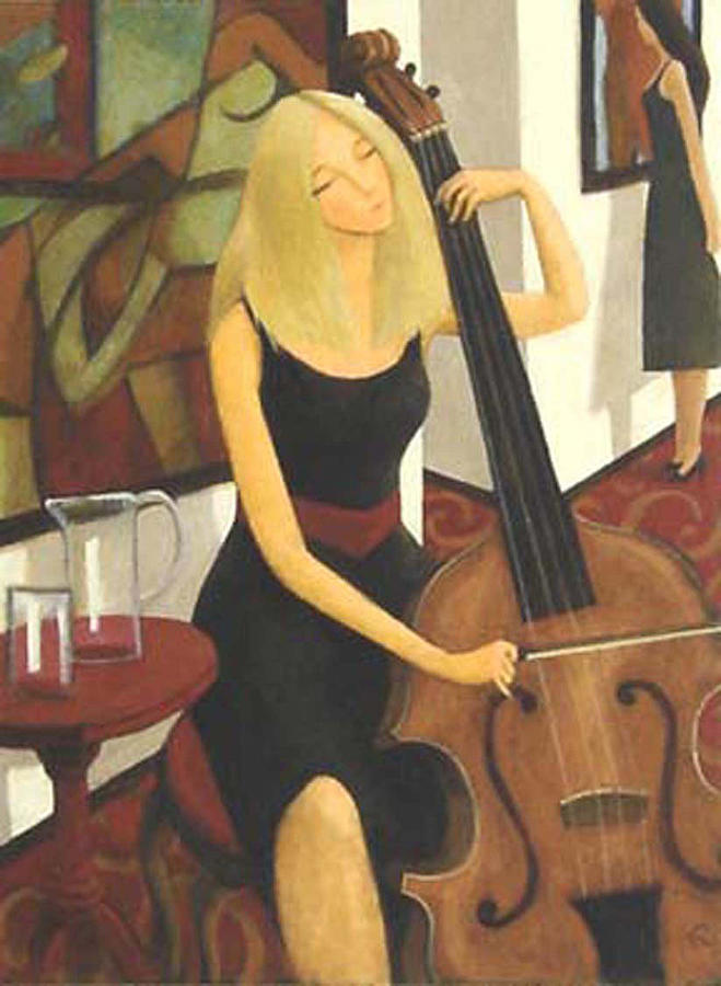 Cello Solo Painting by Glenn Quist