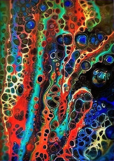 Cells Activity Painting By Marie-ange Faisan - Fine Art America