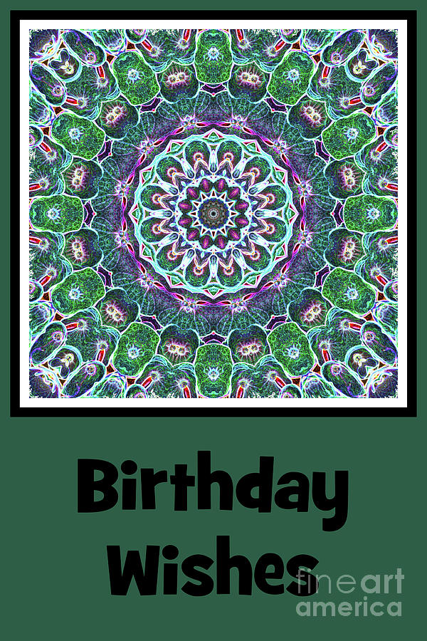 Cellular - Birthday Wishes Card Digital Art by Wendy Wilton