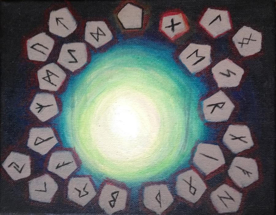 Celtic Alchemy Runes Painting by Kiwi Bertolotti - Fine Art America