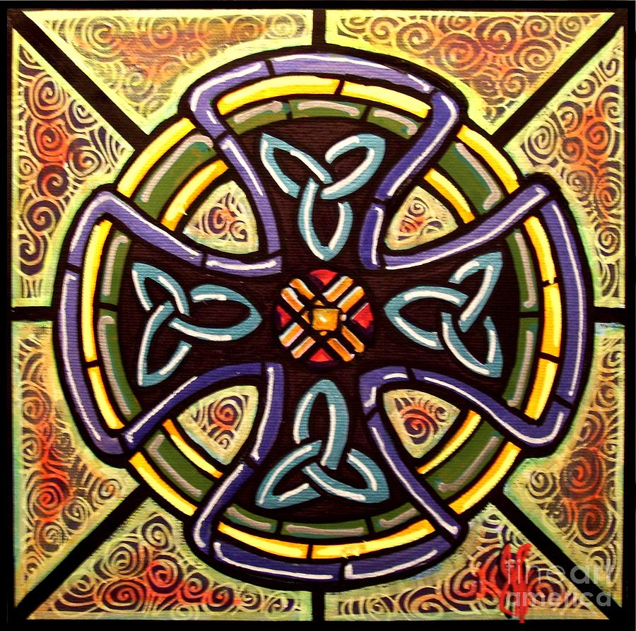 Celtic Cross 2 Painting by Jim Harris