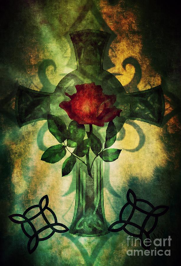 Celtic Cross 2 Digital Art by Maria Urso