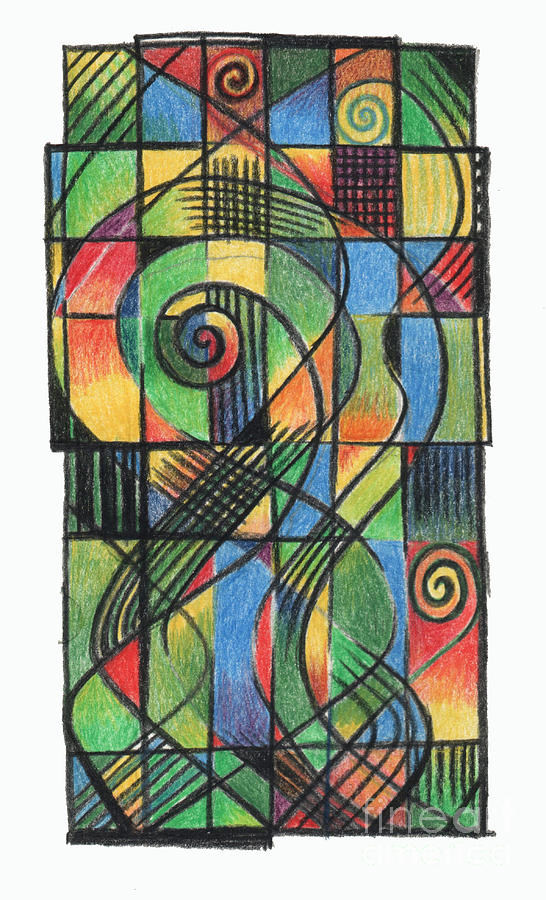 Celtic Drawing - Celtic Cruciform  by Andy  Mercer