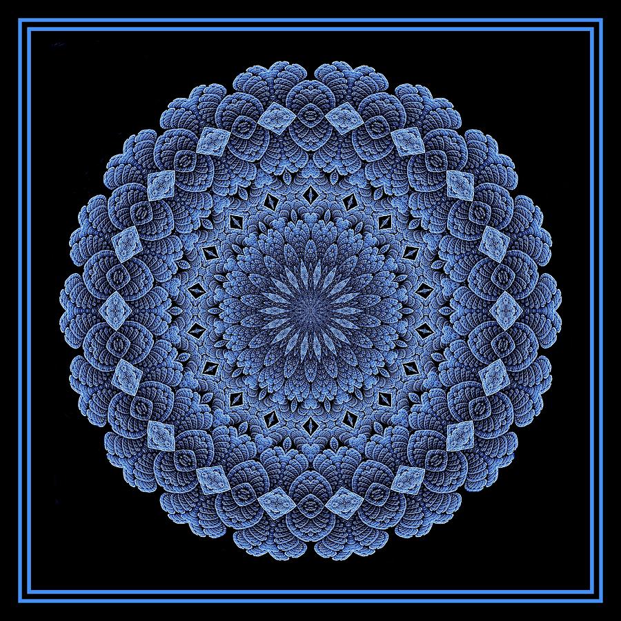 Celtic Doily Blue Tile Digital Art by Doug Morgan
