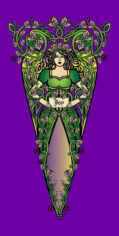 Celtic Forest Fairy - Joy Digital Art by Celtic Artist Angela Dawn MacKay