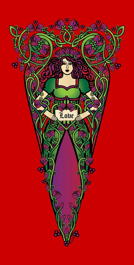 Celtic Forest Fairy - Love Digital Art by Celtic Artist Angela Dawn MacKay