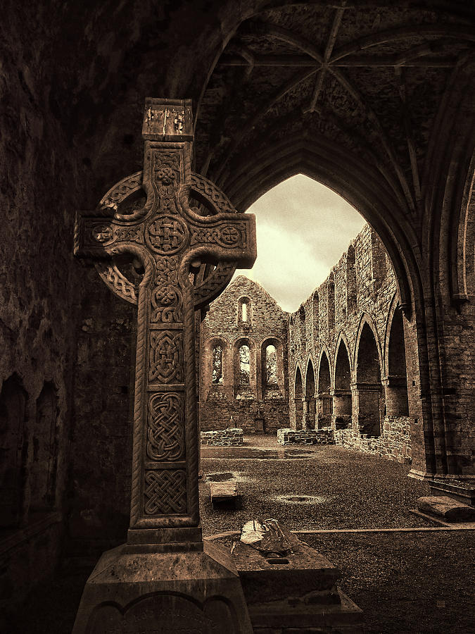 Celtic High Cross Jerpoint Abbey Ireland Photograph by Menega Sabidussi