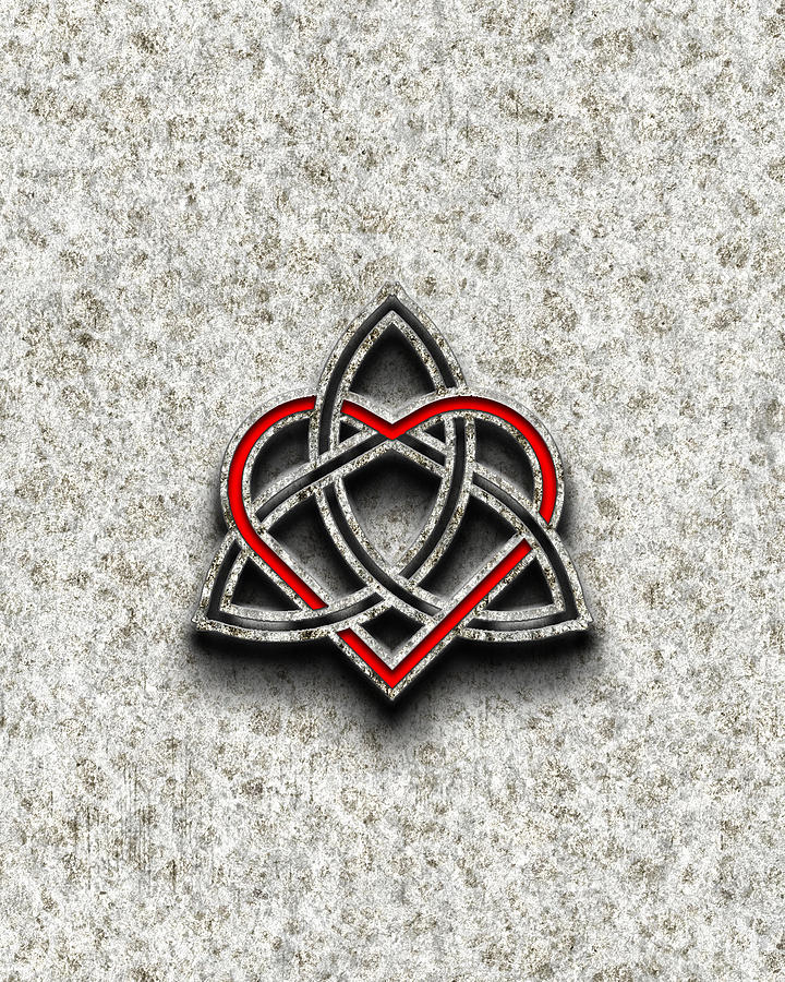 Celtic Knotwork Valentine Heart Bone Texture Photograph by Brian Carson