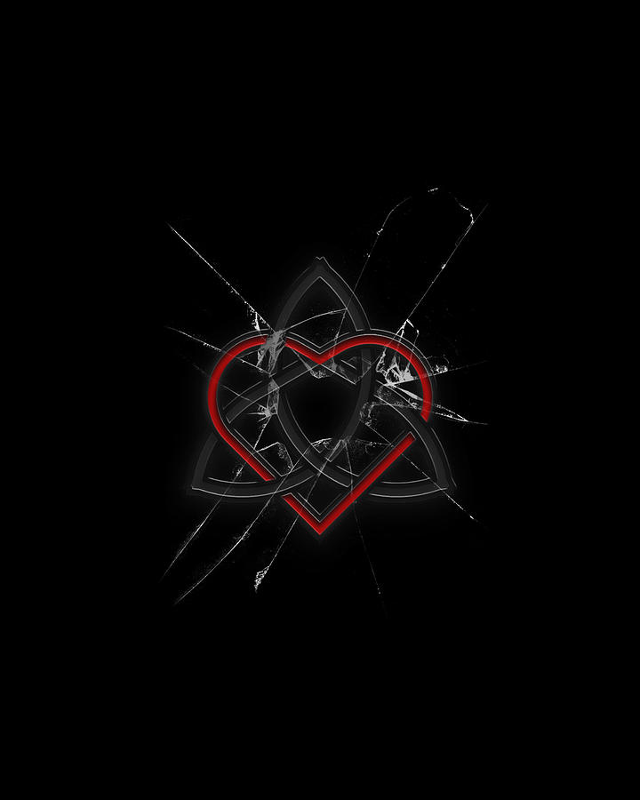 Celtic Knotwork Valentine Heart Broken Glass 1 Digital Art
