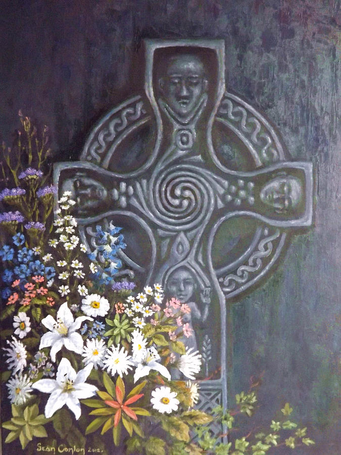 Flower Painting - Celtic Wedding Bouquet by Sean Conlon