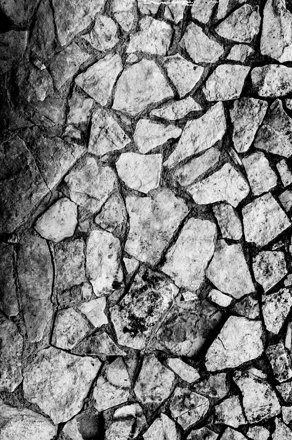 Cement Brick Rock Wall with Erosion  Photograph by John Williams