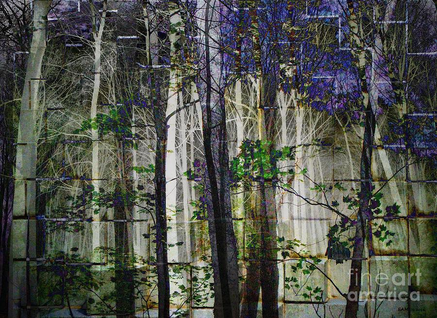 Cement Forest 2 Digital Art by Elizabeth McTaggart