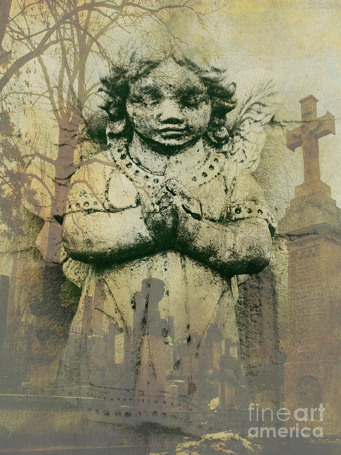 Angel Photograph - Cemetary Angel by Emily Kelley