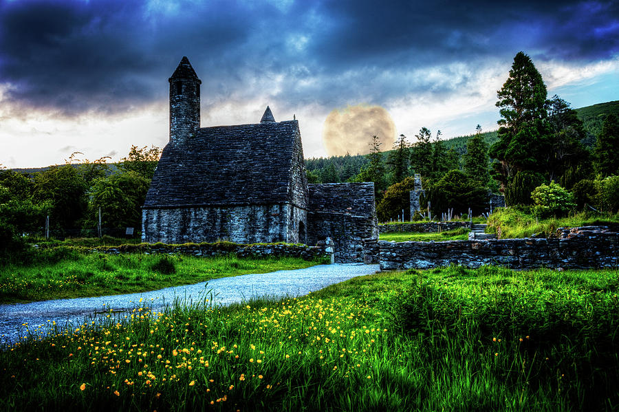 Cemetary Church at Glendalough Photograph by Debra and Dave Vanderlaan