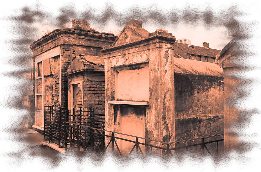 New Orleans Photograph - Cemetary Row by Linda Kish New Orleans Photograph - Cemetary Row by Linda Kish